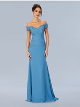 Stella Couture 24319 Long Formal Pleated Mother of the Bride Dress