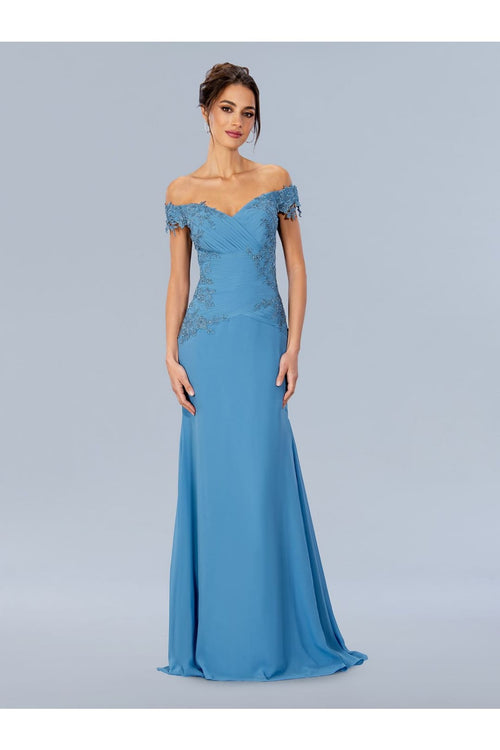Mother of the Bride Dresses Long Formal Pleated Mother of the Bride Dress Slate