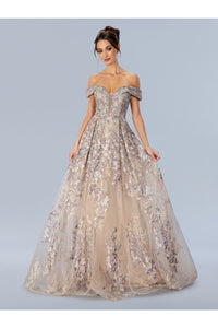 Formal Dresses Long Formal Floral Prom Dress Multi