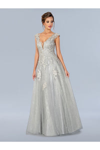Formal Dresses Long Formal Glitter Prom Dress Silver