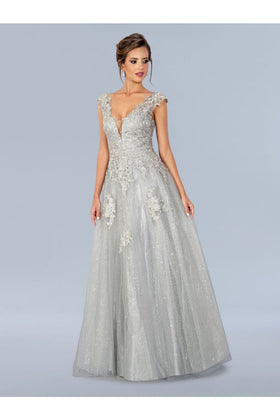 Stella Couture 24329 Long Formal Glitter Prom Dress