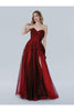 Prom Dresses A Line Long Formal Glitter Lace Prom Dress Red