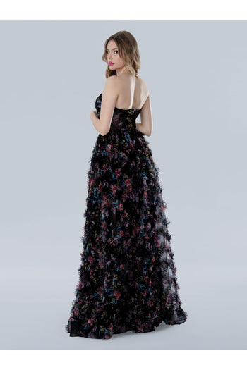 Stella Couture 25117 Long Ball Gown A Line Formal Corset Print Prom Dress - Prom Dresses