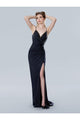 Prom Dresses Glitter Long Formal Slit Prom Dress Black