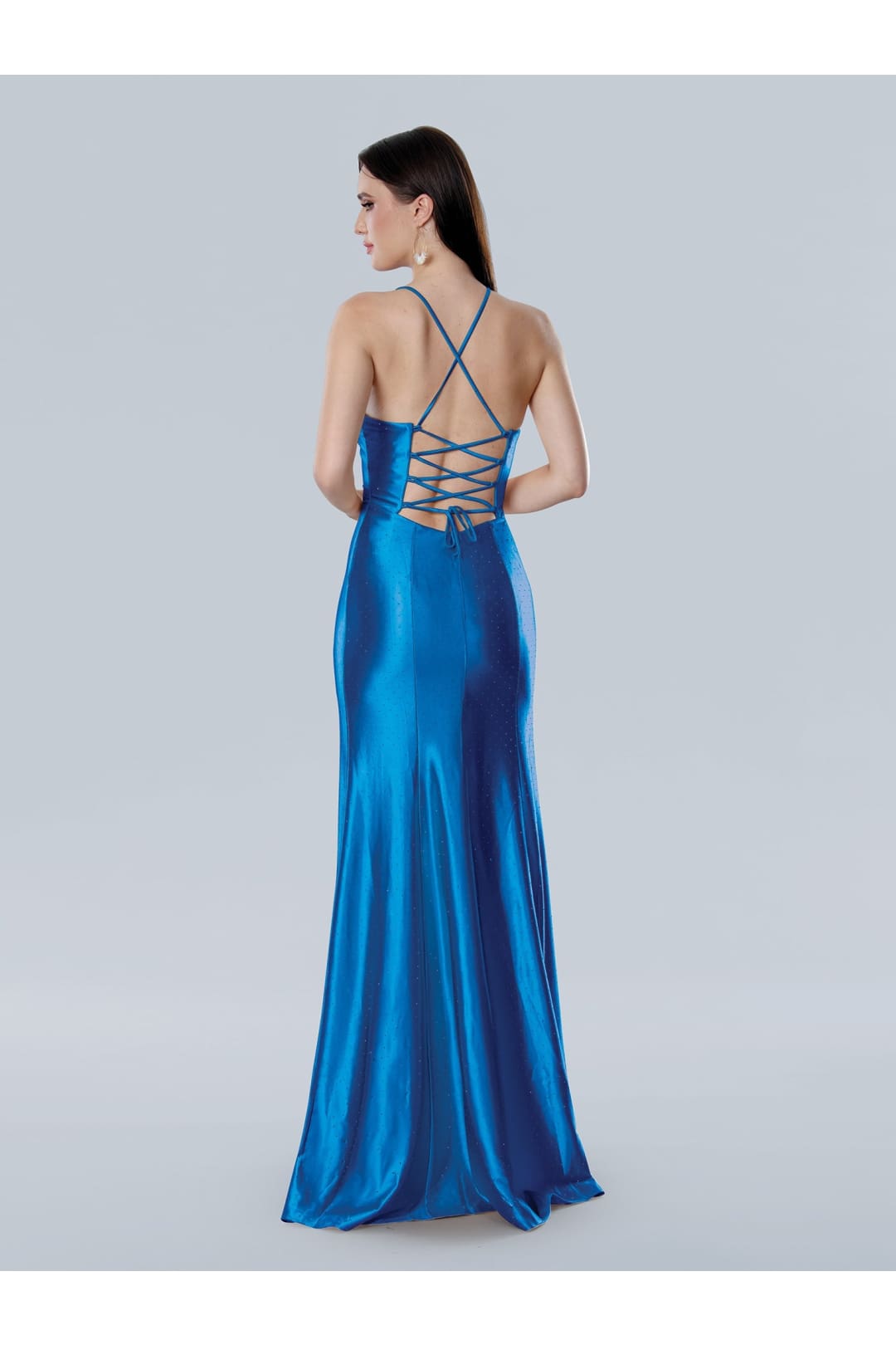 Prom Dresses Long Formal Fitted Slit Evening Prom Dress Royal