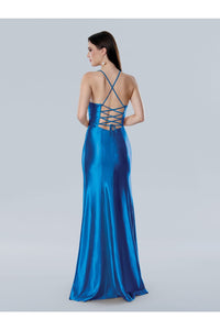 Prom Dresses Long Formal Fitted Slit Evening Prom Dress Royal