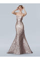 Prom Dresses Fitted Long Formal Mermaid Evening Prom Dress Rose