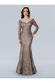 Mother of the Bride Dresses Long Formal Fitted Mermaid Mother of the Bride Dress Coffee