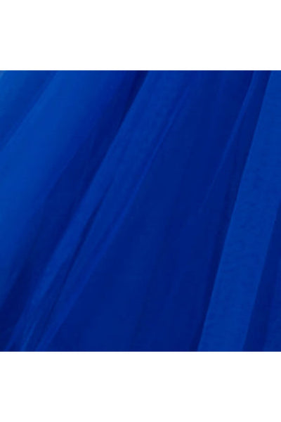 Strapless A-line Ruffled Slit Gown by Jovani 40466 - 00 / Royal - Long Formal Dresses
