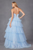 Strapless A-line Tiered Ruffled Gown by Juliet JT2452K - Long Formal Dresses