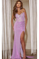 Strapless Corset Prom Dress: Jovani D5057 - Lilac / 00 - Apparel & Accessories > Clothing > Dresses