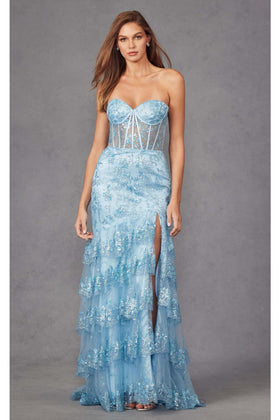 Strapless Embellished Prom Gown by Juliet JT2455K