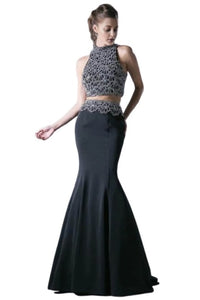 Strapless Floral Mermaid Gown 2025 Elegant Evening Dress - Black / 2 - Prom