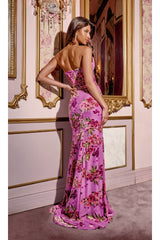 Strapless Floral Prom Dress: Jovani 42165 - Prom