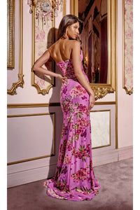 Strapless Floral Prom Dress: Jovani 42165 - Prom