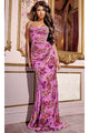 Strapless Floral Prom Dress: Jovani 42165 - Lavender/Multi / Prom