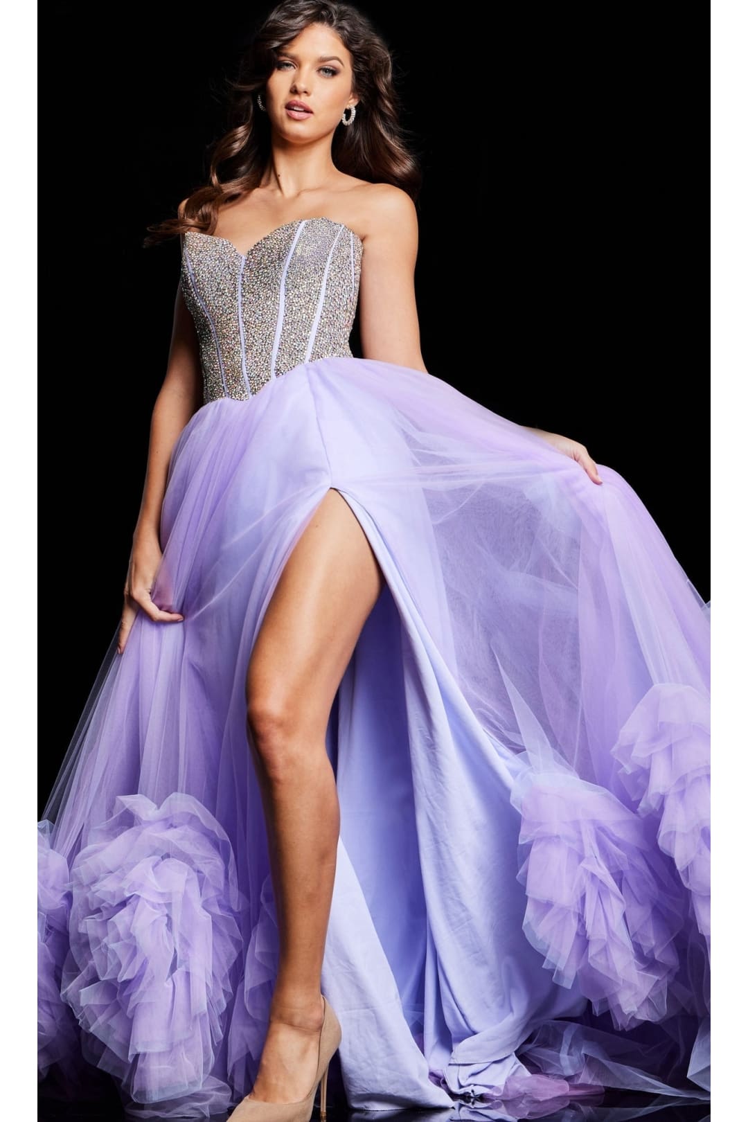 Strapless Jovani Pageant Dress 37199 - Apparel & Accessories > Clothing > Dresses