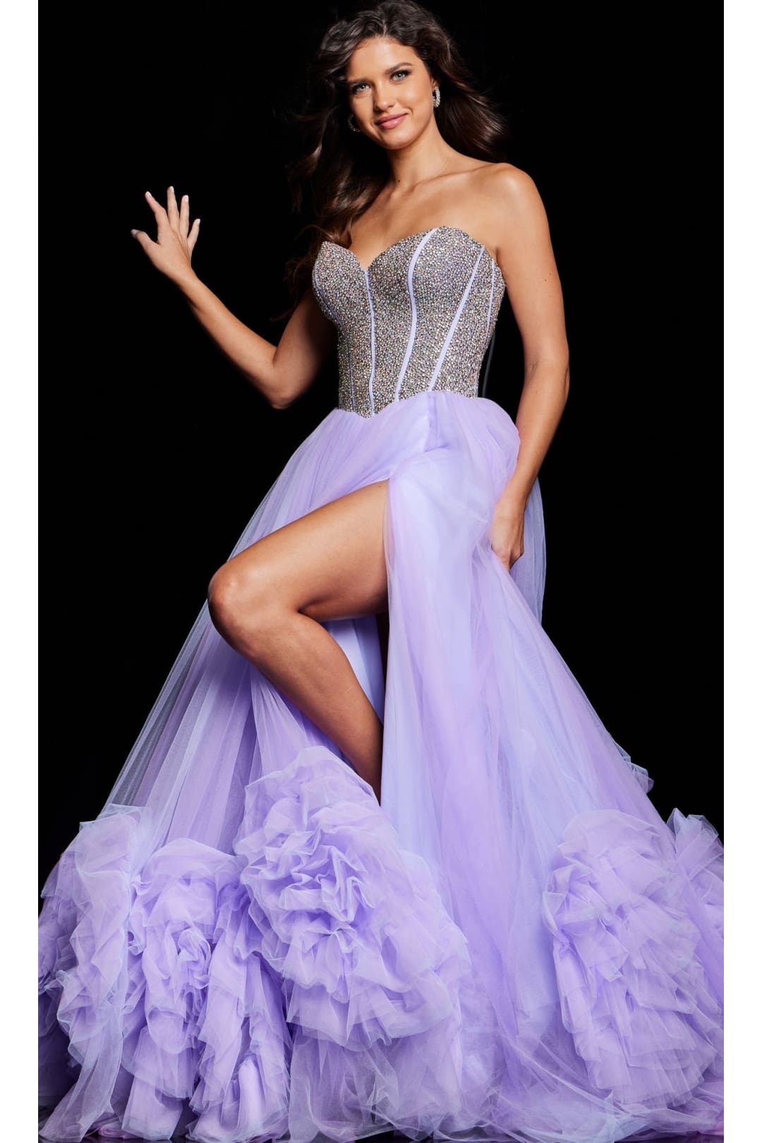 Strapless Jovani Pageant Dress 37199 - Apparel & Accessories > Clothing > Dresses