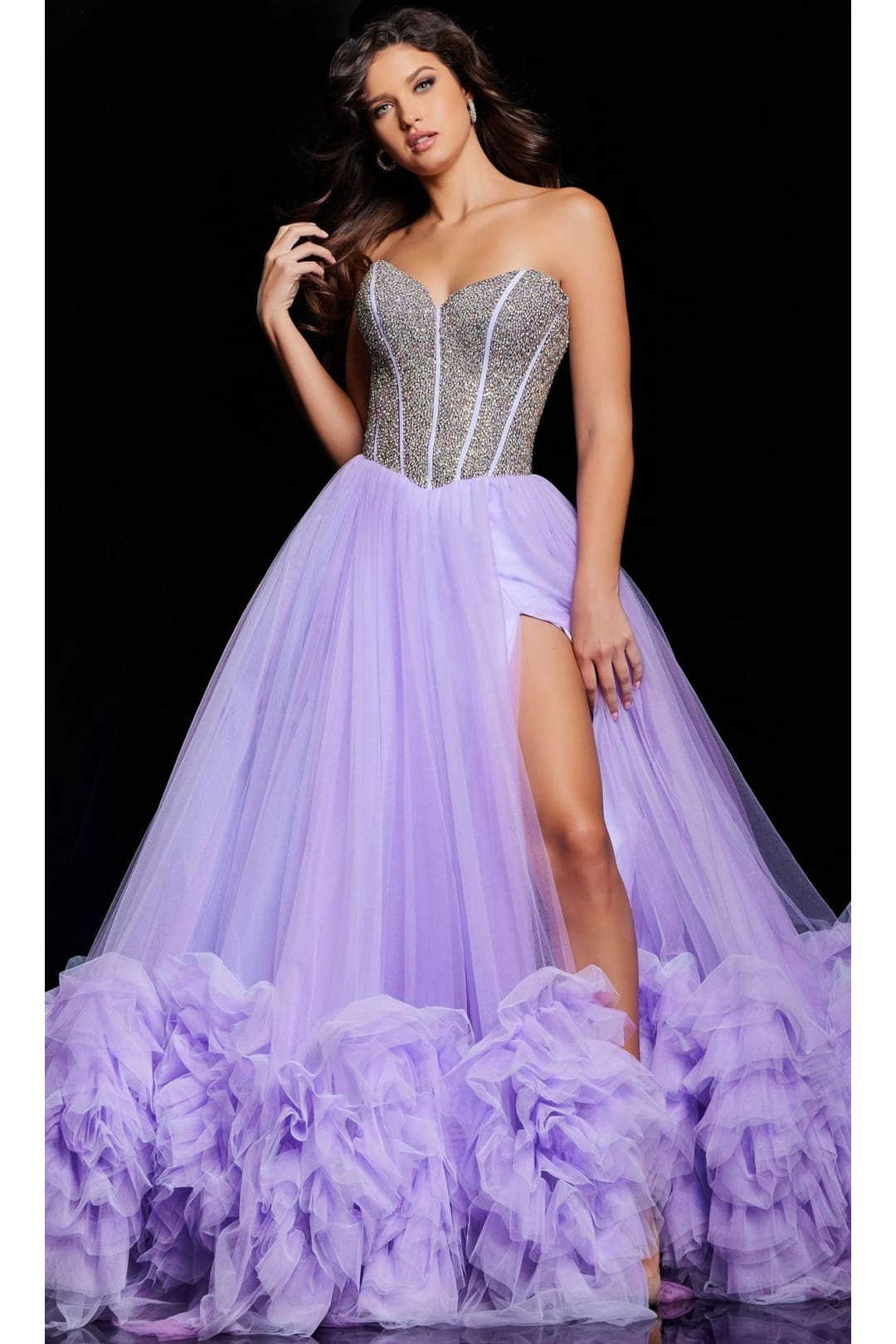 Strapless Jovani Pageant Dress 37199 - Apparel & Accessories > Clothing > Dresses