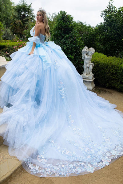 Strapless Layered Ball Gown by GLS Gloria GL3551 - Quinceanera Dresses