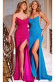 Strapless Long Glitter Prom Dress: Jovani 44427 - Apparel & Accessories > Clothing > Dresses