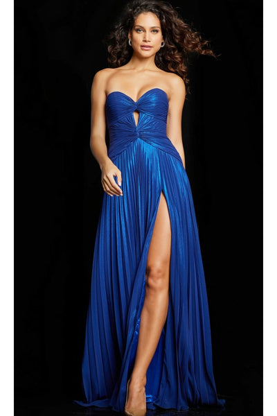 Strapless Long Pleated Prom Dress: Jovani 36461 - Apparel & Accessories > Clothing > Dresses