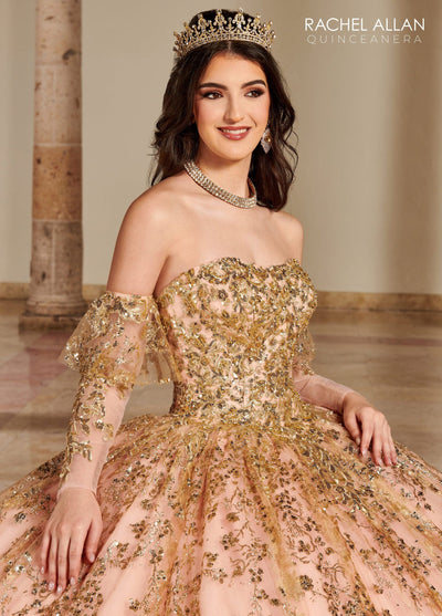 Rachel Allan RQ2176 Strapless Long Sleeve Quinceanera Dress