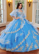 Rachel Allan RQ1118 Strapless Puff Sleeve Quinceanera Dress