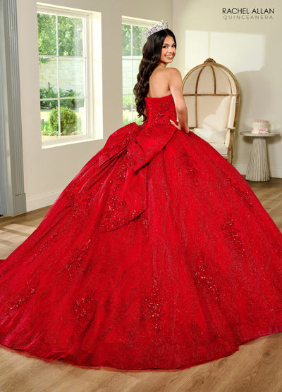 Rachel Allan RQ1135 Strapless Puff Sleeve Quinceanera Dress