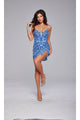 Strapless Sequin-Print Hoco Dress: Jovani 400003 - Apparel & Accessories > Clothing > Dresses