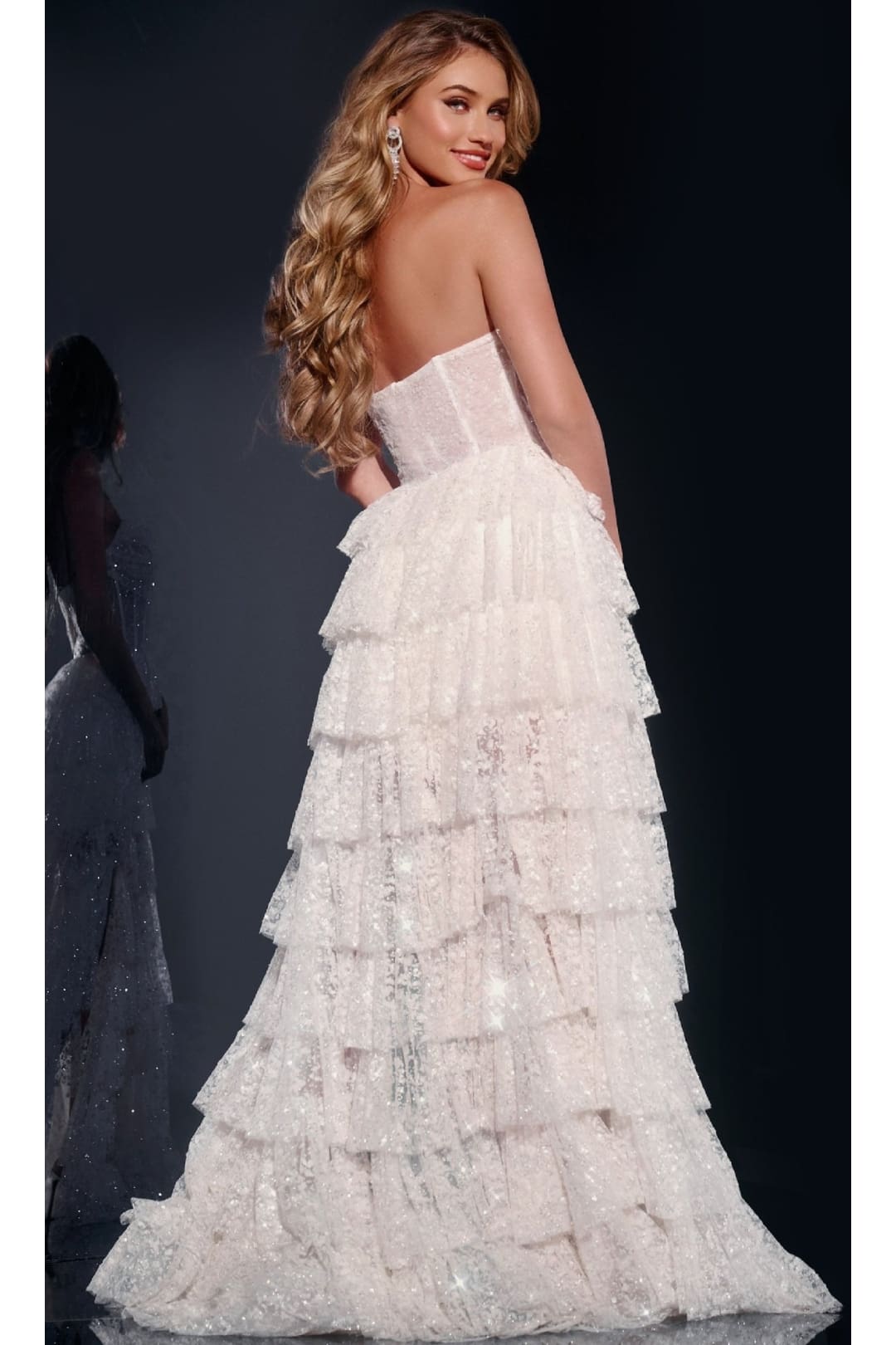 Strapless Sequin Prom Ball Gown: Jovani 40031 - Prom