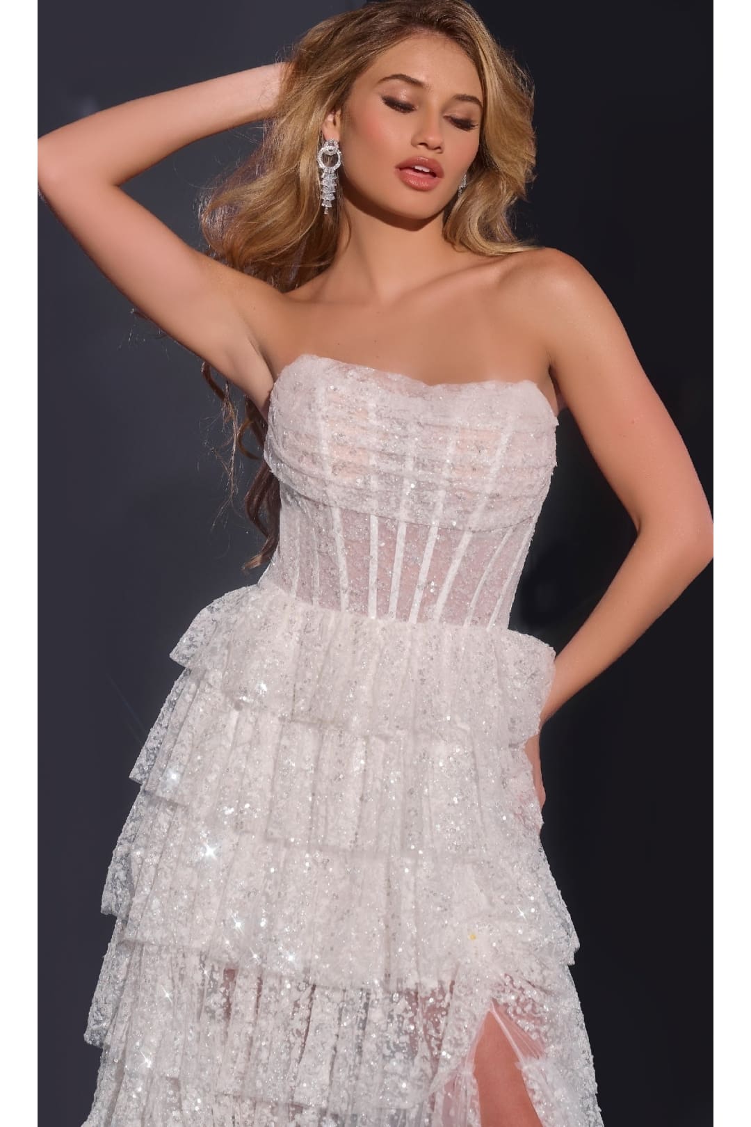 Strapless Sequin Prom Ball Gown: Jovani 40031 - Prom
