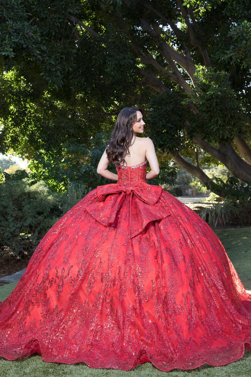 Strapless Sheer Corset Ball Gown by Bella Princess PQ1058