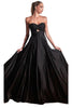 Strapless Sweetheart A-Line Dress 2025 Keyhole Satin Gown - BLACK / 4 - Dress