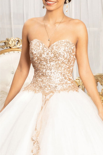 Strapless Sweetheart Ball Gown by Elizabeth K GL1973 - Quinceanera Dresses