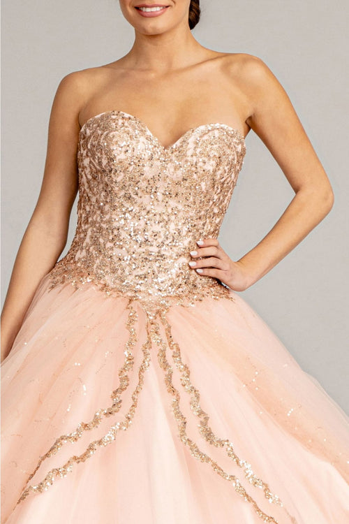 Strapless Sweetheart Ball Gown by Elizabeth K GL1973 - Quinceanera Dresses