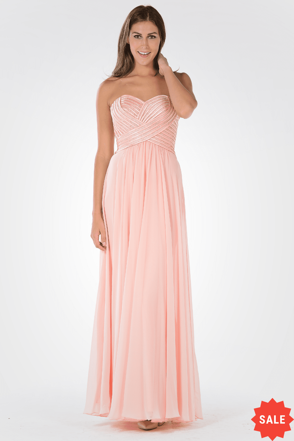 Poly USA Pink Long Formal Dresses