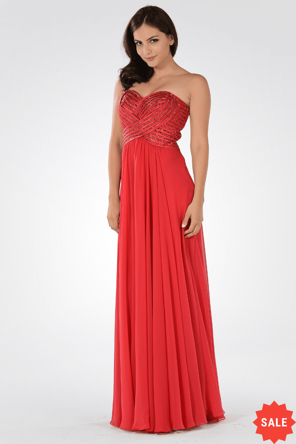 Poly USA Red Long Formal Dresses
