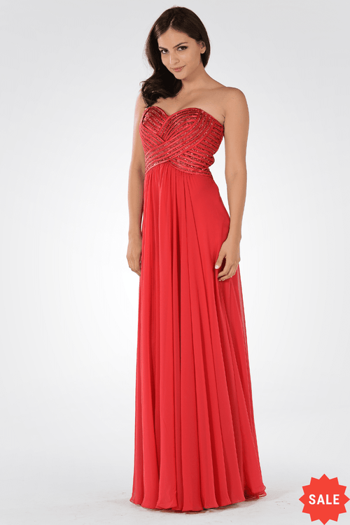 Poly USA Red Long Formal Dresses