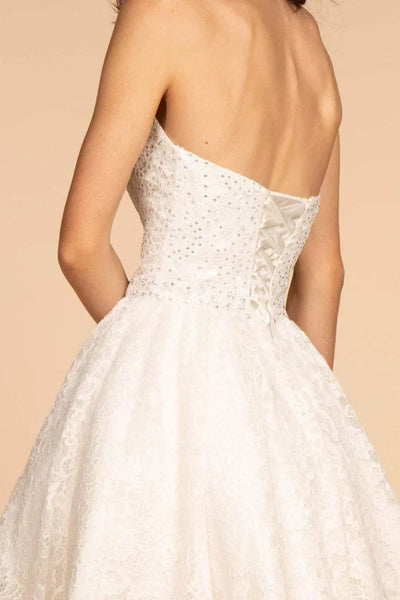 Strapless Sweetheart Short Lace Dress by Elizabeth K GS1611 - Short Cocktail Dresses