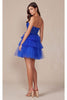 Strapless Tiered A-Line Short Dress by Juliet JT918S - Dress