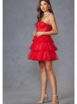 Valentine's Day Dress in Red Cute Vday Outfit & Plus Size by JT918S