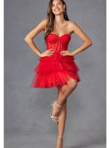 Valentine's Day Dress in Red Cute Vday Outfit & Plus Size by JT918S