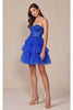 Strapless Tiered A-Line Short Dress by Juliet JT918S - Dress