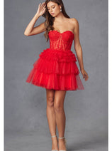 Valentine's Day Dress in Red Cute Vday Outfit & Plus Size by JT918S