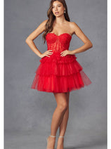 Valentine's Day Dress in Red Cute Vday Outfit & Plus Size by JT918S