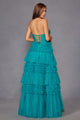 Strapless Tiered A-line Slit Gown by Juliet JT2542S - Long Formal Dresses