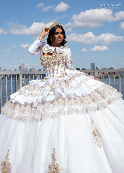 Rachel Allan RQ5003 Strapless Tiered Quinceanera Dress