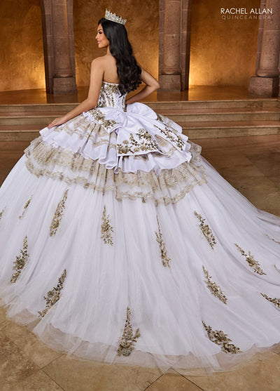 Rachel Allan RQ5003 Strapless Tiered Quinceanera Dress