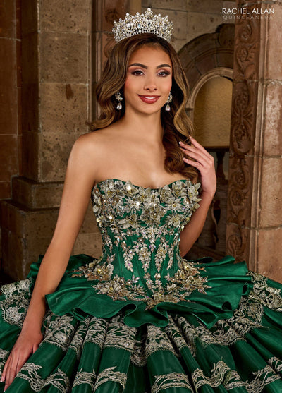 Rachel Allan RQ5003 Strapless Tiered Quinceanera Dress